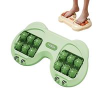 On-The-Go Foot Massager: Double Roller Design with Cat's Paw Nodes, Lightweight & Fits in Any Bag(Green)