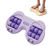 On-The-Go Foot Massager: Double Roller Design with Cat's Paw Nodes, Lightweight & Fits in Any Bag(Purple)