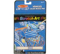 On The Go Scratch Art Color Reveal Pads 6"X10" 12 Pages-Vehicles -MDRV-9141