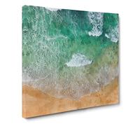 On the Gold Coast of Australia Canvas Print | Gallery Wrapped 30mm Frame Wall Art | 14x14 inches | Ready to Hang | Modern Seascape Picture | Living Room Bedroom Lounge Office