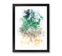 On The Gold Coast Of Australia Watercolour Modern Framed Print | A2 Black Framed Wall Art | Ready to Hang | Modern Beach Picture | Living Room Bedroom Lounge Office
