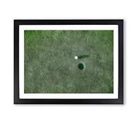 On The Golf Course Painting Modern Art Framed Print | A3 Black Framed Wall Art | Ready to Hang | Modern Sport Picture | Living Room Bedroom Lounge Office