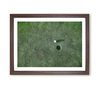 On The Golf Course Painting Modern Art Framed Print | A4 Walnut Framed Wall Art | Ready to Hang | Modern Sport Picture | Living Room Bedroom Lounge Office