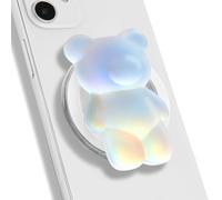 On The Grip Magnetic 3D Gummy Bear Style Expandable Collapsible Mobile Phone Grip Stand Holder for Smartphone Tablet Cell Phone Accessory (Matte Holographic)