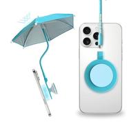 On The Grip Magnetic Umbrella Sunshade Phone Grip & Stand - Elegant Magsafe Compatible Phone Holder for Secure Grip and Hands-Free Viewing (Sky Blue)