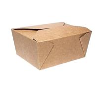 ON THE GROW Bio Box # 8 Disposable Kraft Paper Takeaway Containers, 50 On the Go Food Containers - 16 x 12.5 x 7cm - Leak & Heat Proof, Ideal for Lunch, Gifts & Party Leftovers