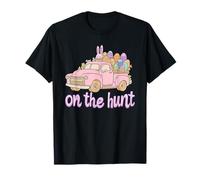 On The Hunt Easter Bunny Vintage Pink Truck for Toddlers Kid T-Shirt