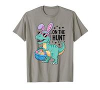 On The Hunt Funny T Rex Easter Bunny Dinosaur Boys Kids T-Shirt