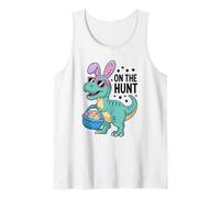 On The Hunt Funny T Rex Easter Bunny Dinosaur Boys Kids Tank Top