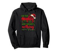 On The List of Naughty and I Regret Nothing Funny Christmas Pullover Hoodie