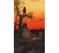 On the Lookout. - A Ute. Camp Utah. (1881) (ca. Thomas Moran 1861-1897) - Print Poster (18x24)