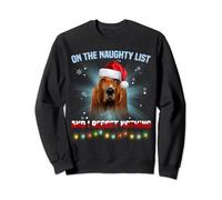 On The Naughty List And I Regret Nothing Basset Hound Xmas Sweatshirt