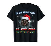 On The Naughty List And I Regret Nothing Cockapoo Christmas T-Shirt