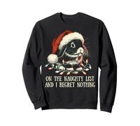 On The Naughty List And I Regret Nothing Rabbit Christmas Sweatshirt