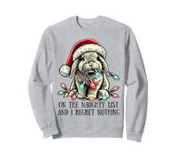 On The Naughty List And I Regret Nothing Rabbit Christmas Sweatshirt