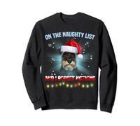 On The Naughty List And Miniature Schnauzer Christmas Sweatshirt