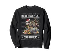 On the naughty list zero regrets raccoon ugly xmas sweater Sweatshirt