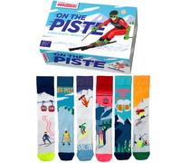 United Oddsocks On The Piste- Box of 6 Mens Oddsocks, UK 6-11, EUR 39-46