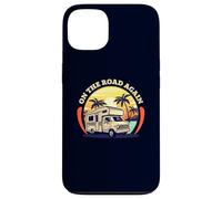 On The Road Again Camping Travel Road Trip Retro Sunset Case for iPhone 13