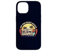On The Road Again Camping Travel Road Trip Retro Sunset Case for iPhone 14