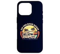 On The Road Again Camping Travel Road Trip Retro Sunset Case for iPhone 16 Pro