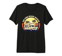 On The Road Again Camping Travel Road Trip Retro Sunset Premium T-Shirt