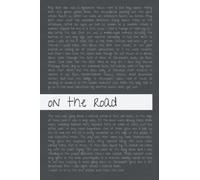On The Road: Travel notebook with excerpt from "On the Road" by Jack Kerouac - 6x9 in 80 cream blank pages