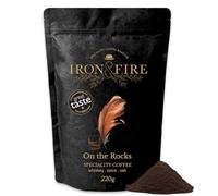 On the Rocks Whiskey Infused Coffee 220g Espresso Grind - Medium Roast with Whiskey, Spice & Oak Notes | Ideal for Espresso, French Press & Flat White Lovers - IRON & FIRE