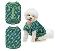 On The Roll Pet Sweaters for Dogs Boys and Girls, Dynamic Letter Patterned Dog Sweater,Dog Cardigan,Pet Clothes,Pet Knitted Clothing,Fit for Different Seasons and Kinds of Dogs (Green 3XL)