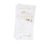 On The Sad Loss of Your Wife - Gold Foil Embossed Sympathy Card with Decoupage Detail