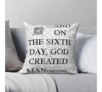 On The Sixth Day God Created Manchester Square Pillowcase Polyester Linen Velvet Pattern Throw Pillow Case Room Cushion Cover