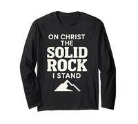 On The Solid Rock I Stand Christian Hymn Faith Long Sleeve T-Shirt