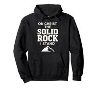 On The Solid Rock I Stand Christian Hymn Faith Pullover Hoodie