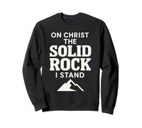 On The Solid Rock I Stand Christian Hymn Faith Sweatshirt