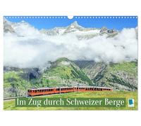 On the train through the Swiss mountains UK-Version (Wall Calendar 2026 DIN A3 Landscape), CALVENDO 12 Month Wall Calendar