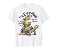 On The Way to Get It Together Funny Frog Turtle Cowboy T-Shirt