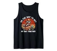 on the way to get my shit together raccoon meme funny Tank Top