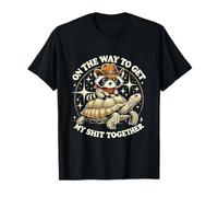 On The Way To Get My Shit Together Raccoon Turtle Cowboy T-Shirt