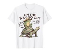 On The Way to Get My Stuff Together Funny Frog Turtle Cowboy T-Shirt