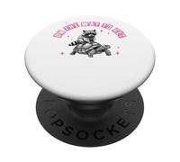 On The Way To Get There Raccoon Turtle Fun PopSockets Adhesive PopGrip