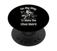 On the Way to Make the Vibes Weird. Viking Frog on Cat PopSockets Adhesive PopGrip