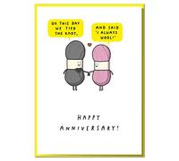 On This Day We Tied The Knot, and Said I Always Wool. Funny Anniversary Card