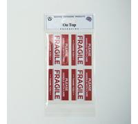On Top Packaging Fragile - Handle With Care Sticker Set - Pack Of 80 Individual Vinyl Stickers - Size 99mm X 64mm