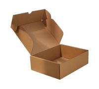 On Top Packaging - Medium Parcel Boxes - Pack Of 10 (27.8cm x 18cm x 9.25cm) Premium 150K - E Flute Cardboard - UK Made - Durable, Lightweight & Ideal For E-Commerce, Mailing Or Gift Packaging.