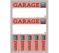 On Top Packaging Moving Day Sticker Set - Garage (22 Stickers) | Colour-Coded, Residue-Free, Waterproof & Durable | Multiple Sizes for Boxes & Furniture | Free Marker Pen for Easy Labelling