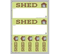 On Top Packaging Moving Day Sticker Set - Shed (22 Stickers) | Colour-Coded, Residue-Free, Waterproof & Durable | Multiple Sizes for Boxes & Furniture | Free Marker Pen for Easy Labelling