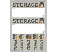 On Top Packaging Moving Day Sticker Set - Storage (22 Stickers) | Colour-Coded, Residue-Free, Waterproof & Durable | Multiple Sizes for Boxes & Furniture | Free Marker Pen for Easy Labelling