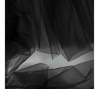 On Trend Fabrics Black Soft Illusion Tulle Fabric 150cm Wide - Very Delicate mesh - Sold by The metre - Prom, Underskirt, Veil