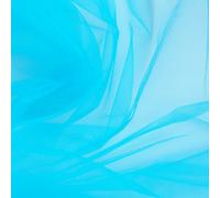 On Trend Fabrics Bright Peacock/Turquoise Blue Fine Tulle fabric 300cm wide - sold by the metre - net suitable for prom, underskirt, veil, pleating & ruching