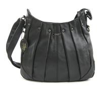 On Trend Ladies Leather Handbag Bag Latest Style - Black, Brown, Tan or Red (Black)